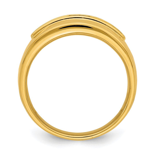 14k 11-Stone 1/4 carat Diamond Complete Men's Channel Band