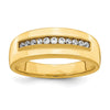 14k 11-Stone 1/4 carat Diamond Complete Men's Channel Band