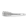 14k White Gold leaf Design Diamond Semi-Mount Engagement Ring