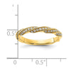 14K Twisted 1/5 carat Diamond Complete Wedding Band