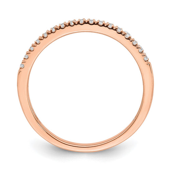 Blooming Bridal 14k Rose Gold 1/6 carat Diamond Complete Wedding Band