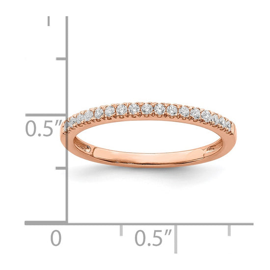 Blooming Bridal 14k Rose Gold 1/6 carat Diamond Complete Wedding Band