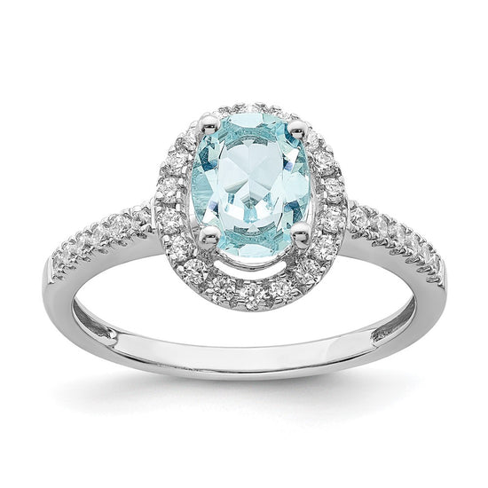 Gemstone & Diamond Halo Complete Engagement Rings