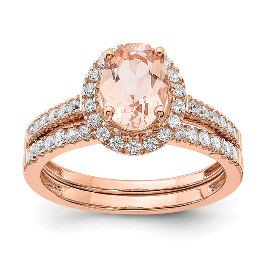 Gemstone & Diamond Halo Complete Engagement Rings