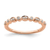 Blooming Bridal 14k Rose Gold 1/5 carat Diamond Set of 2 Complete Wedding Bands