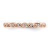 Blooming Bridal 14k Rose Gold 1/5 carat Diamond Set of 2 Complete Wedding Bands
