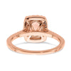 Blooming Bridal 14k Rose Gold Halo 8x6mm Oval Morganite and 1/3 carat Diamond Complete Engagement Ring