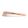 Blooming Bridal 14k Rose Gold 1/8 carat Diamond Contoured Complete Wedding Band