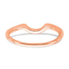 Blooming Bridal 14k Rose Gold 1/8 carat Diamond Contoured Complete Wedding Band