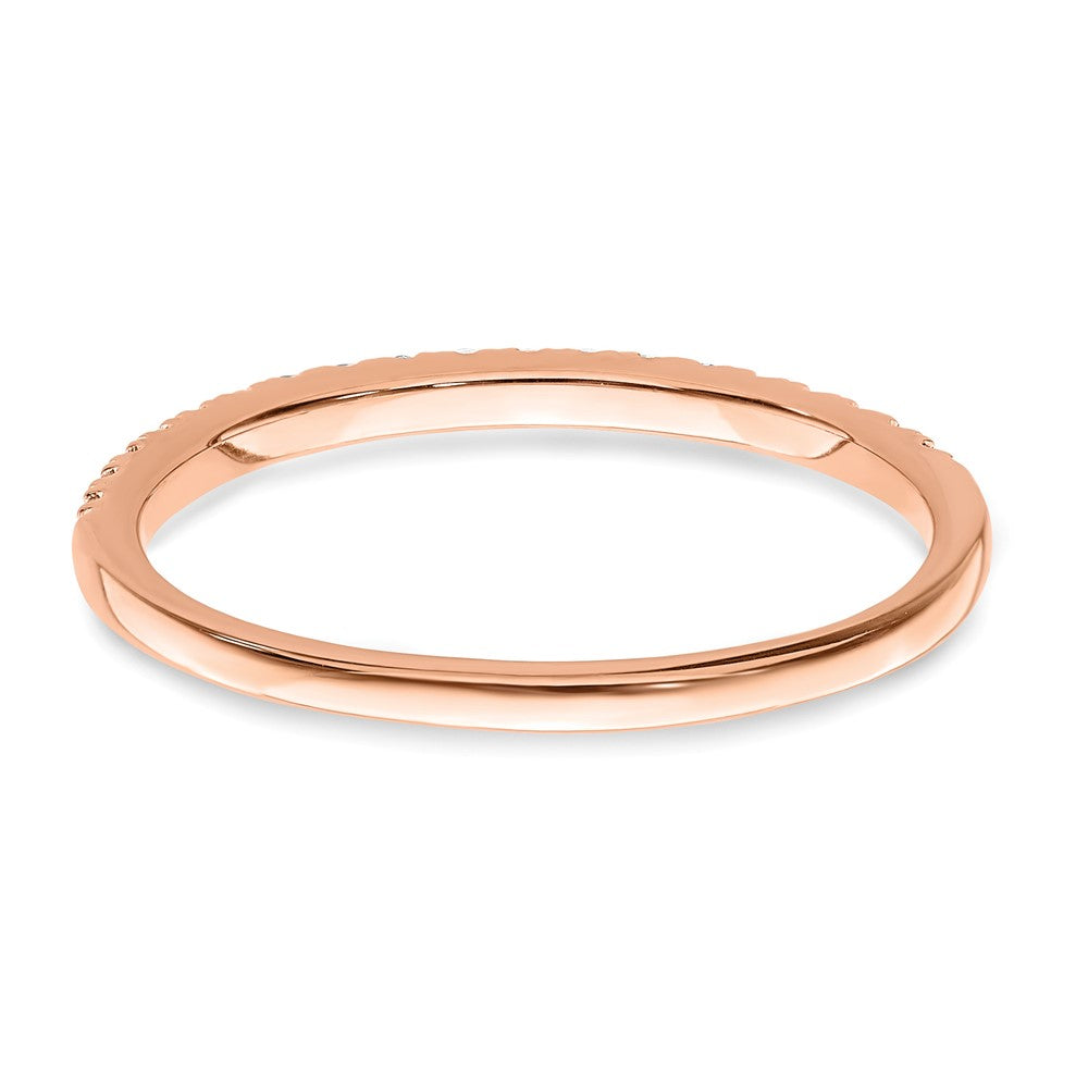 Blooming Bridal 14k Rose Gold 1/6 carat Diamond Complete Wedding Band