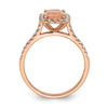 Cushion Morganite & Diamond Engagement Rings