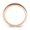 Pure Serenity 14k Rose Gold 1/15 carat Lab Grown Diamond VS/SI+ G+ Wedding Band