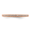 Pure Serenity 14k Rose Gold 1/15 carat Lab Grown Diamond VS/SI+ G+ Wedding Band