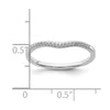 Blooming Bridal 14k White Gold 1/15 carat Diamond Contoured Complete Wedding Band