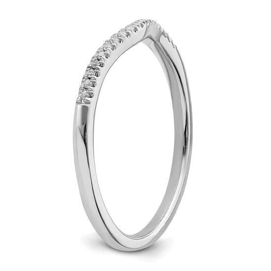 Blooming Bridal 14k Rose Gold 1/15 carat Diamond Contoured Complete Wedding Band