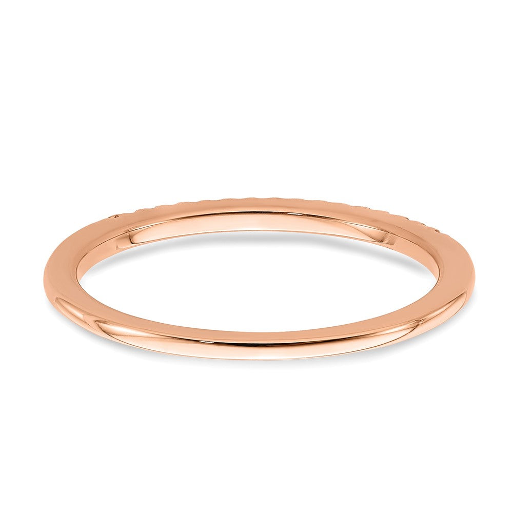 Blooming Bridal 14k Rose Gold 1/20 carat Diamond Complete Wedding Band