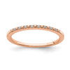 Blooming Bridal 14k Rose Gold 1/20 carat Diamond Complete Wedding Band