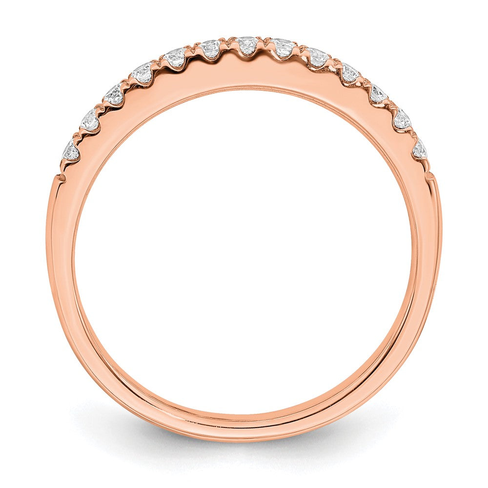 Blooming Bridal 14k Rose Gold 1/4 carat Diamond Complete Wedding Band