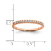 14k Rose Gold 1/8 carat Complete Diamond Wedding Band