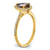 Blooming Bridal 14k Halo 8x5mm Pear-cut Mystic Fire Topaz and 1/4 carat Diamond Complete Engagement Ring