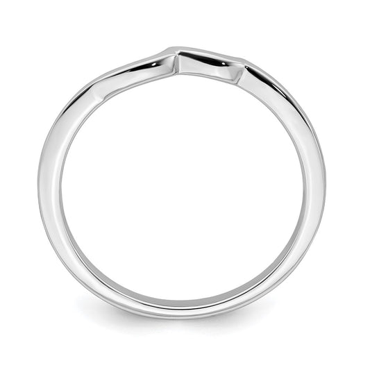 10k White Gold Contoured Wedding Band