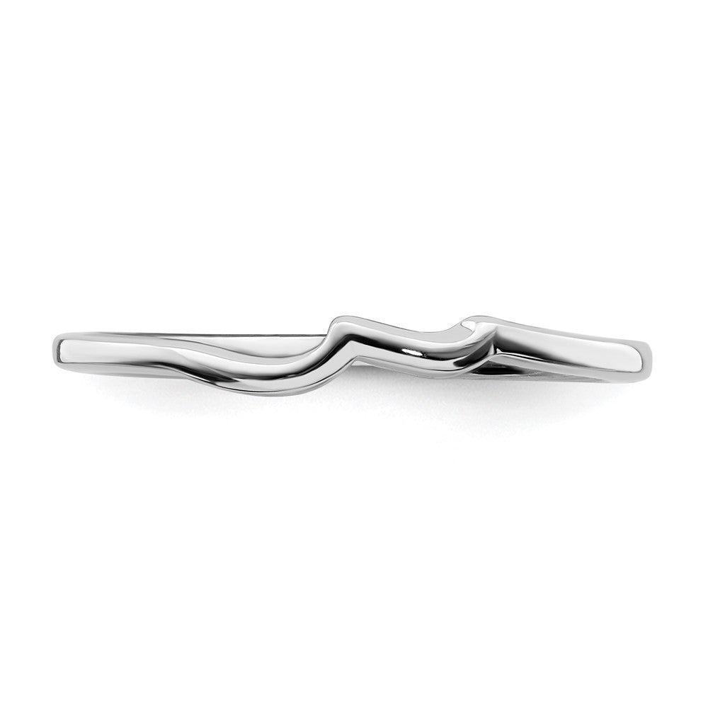 10k White Gold Contoured Wedding Band