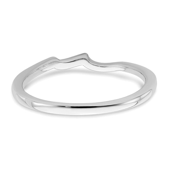 10k White Gold Contoured Wedding Band