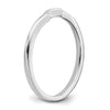 10k White Gold Contoured Wedding Band