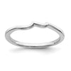 10k White Gold Contoured Wedding Band