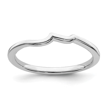 10k White Gold Contoured Wedding Band