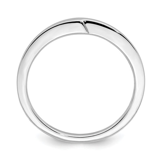 10k White Gold Contoured Wedding Band