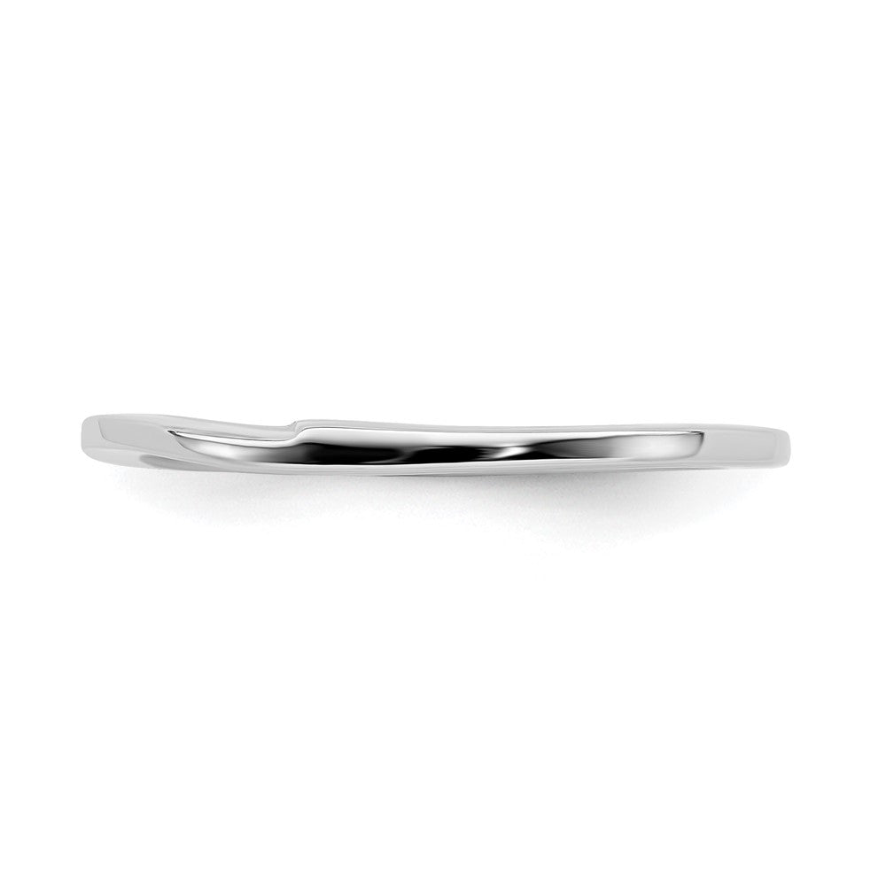 10k White Gold Contoured Wedding Band