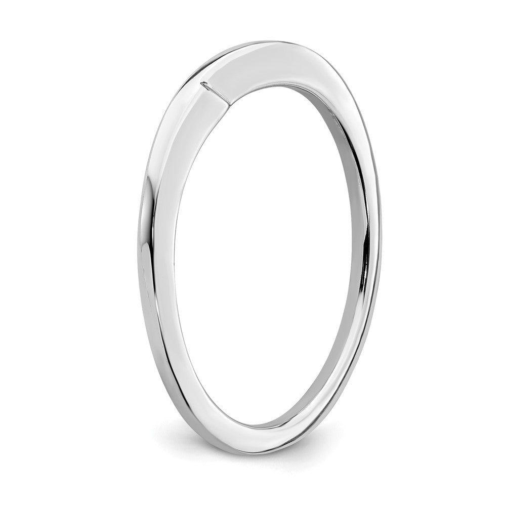 10k White Gold Contoured Wedding Band