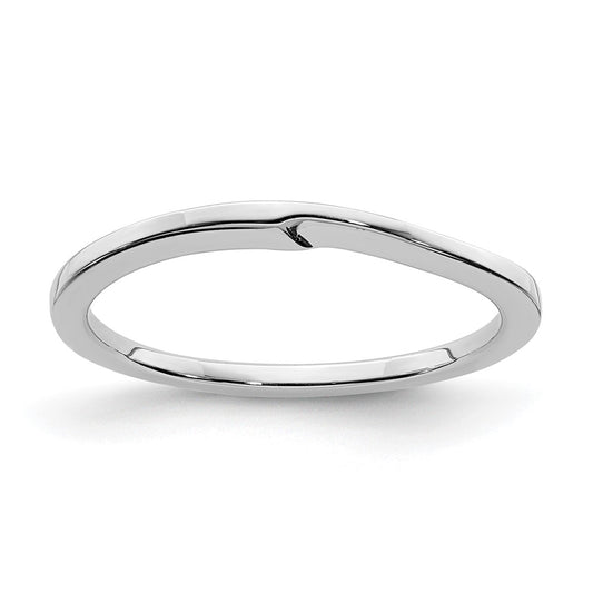 10k White Gold Contoured Wedding Band
