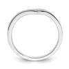 10k White Gold Contoured Wedding Band