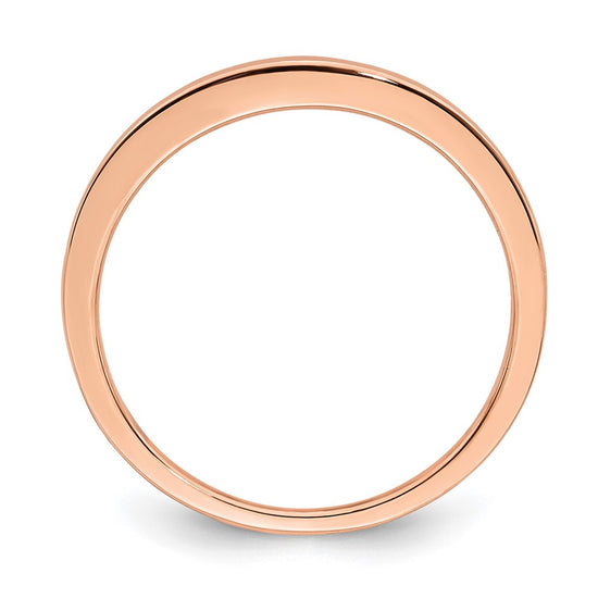 10k Rose Gold Contoured Wedding Band