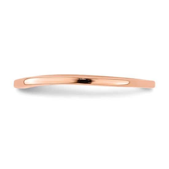 10k Rose Gold Contoured Wedding Band