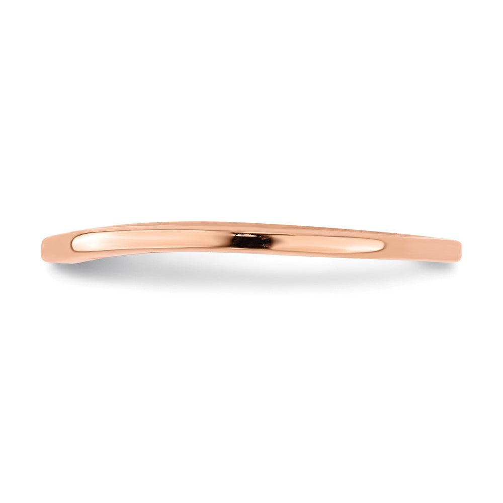 10k Rose Gold Contoured Wedding Band