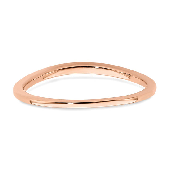 10k Rose Gold Contoured Wedding Band