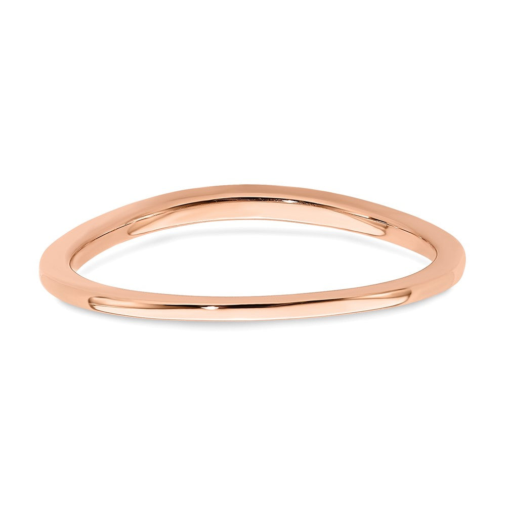 10k Rose Gold Contoured Wedding Band