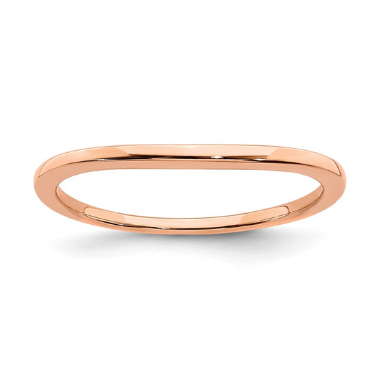 10k Rose Gold Contoured Wedding Band