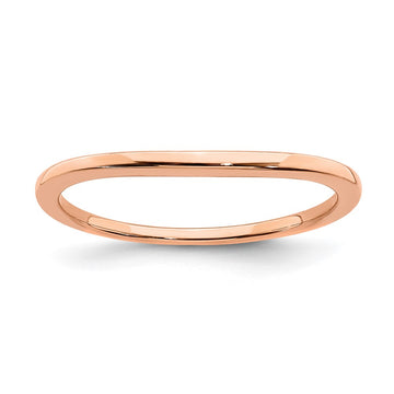 10k Rose Gold Contoured Wedding Band