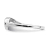 10k White Gold .02 carat Diamond Contoured Complete Wedding Band