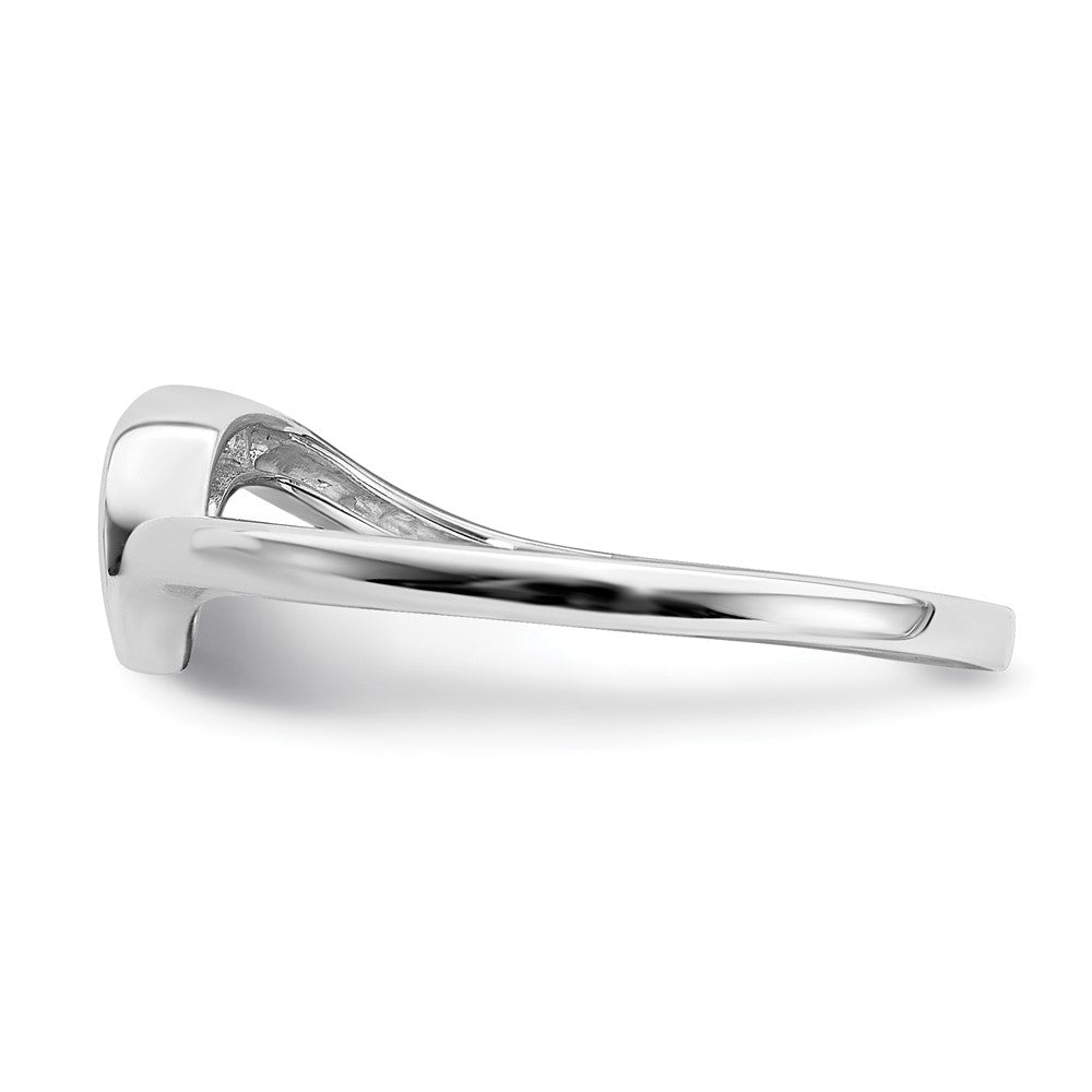 10k White Gold .02 carat Diamond Contoured Complete Wedding Band