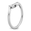 10k White Gold .02 carat Diamond Contoured Complete Wedding Band