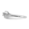 10k White Gold Bypass 1/5 carat Diamond Complete Engagement Ring
