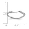 10k White Gold 1/15 carat Diamond Contoured Complete Wedding Band