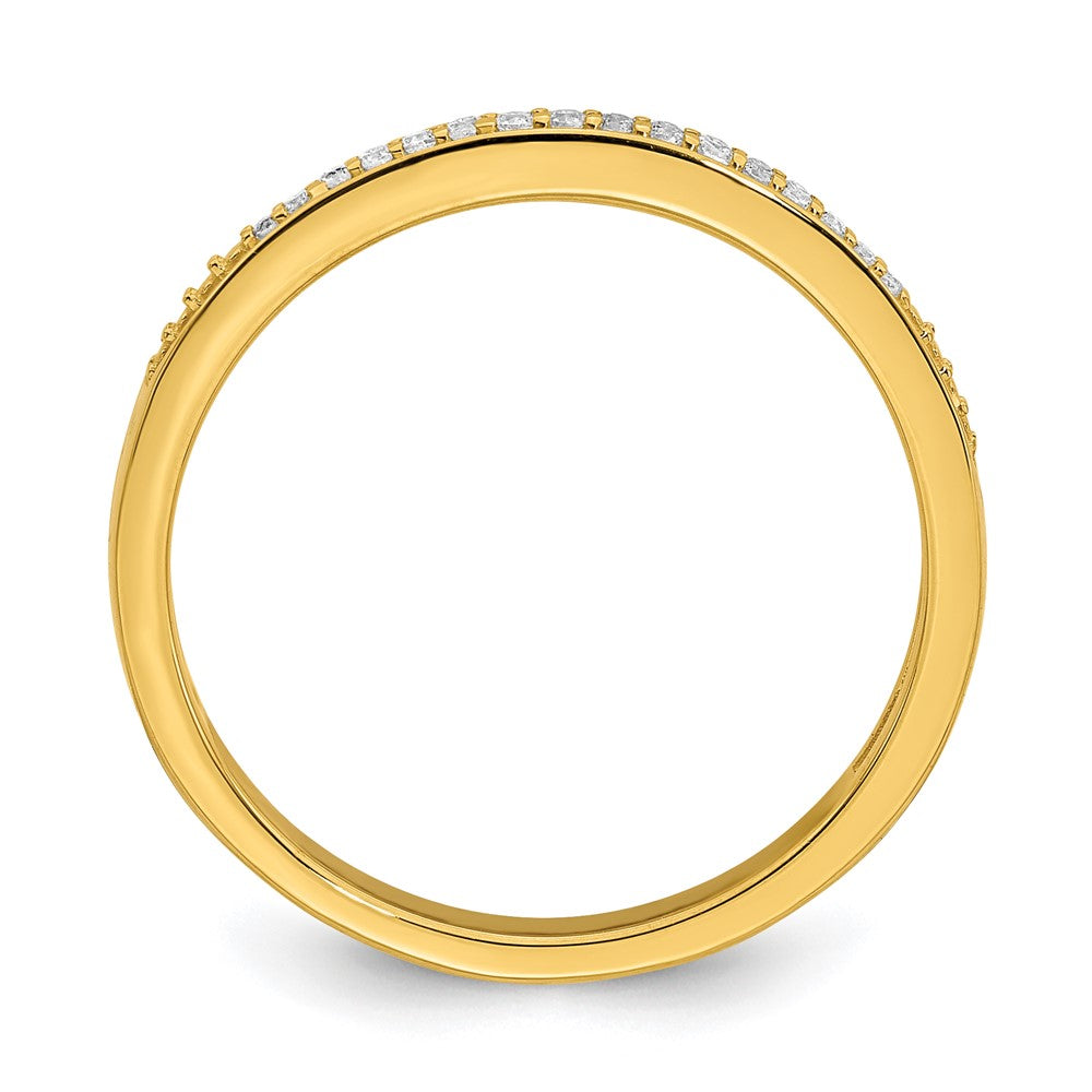 10k 1/15 carat Lab Grown Diamond VS/SI+ G+ Complete Wedding Band