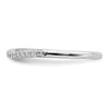 10k White Gold 1/10 carat Diamond Contoured Complete Wedding Band
