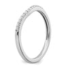 10k White Gold 1/10 carat Diamond Contoured Complete Wedding Band